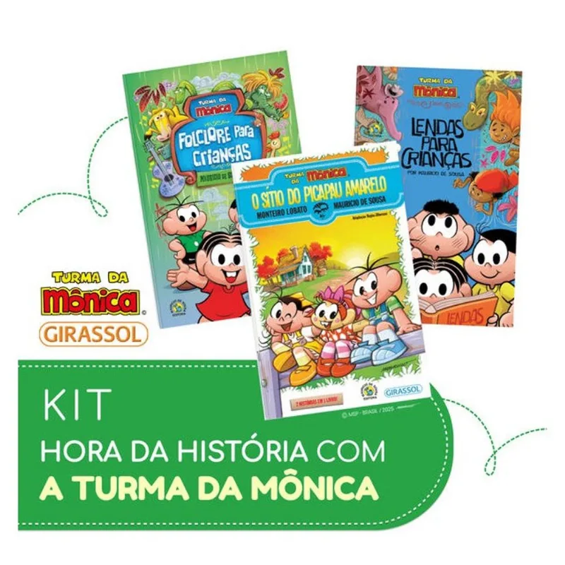 KIT HORA DA HISTÓRIA COM A TURMA DA MÔNICA