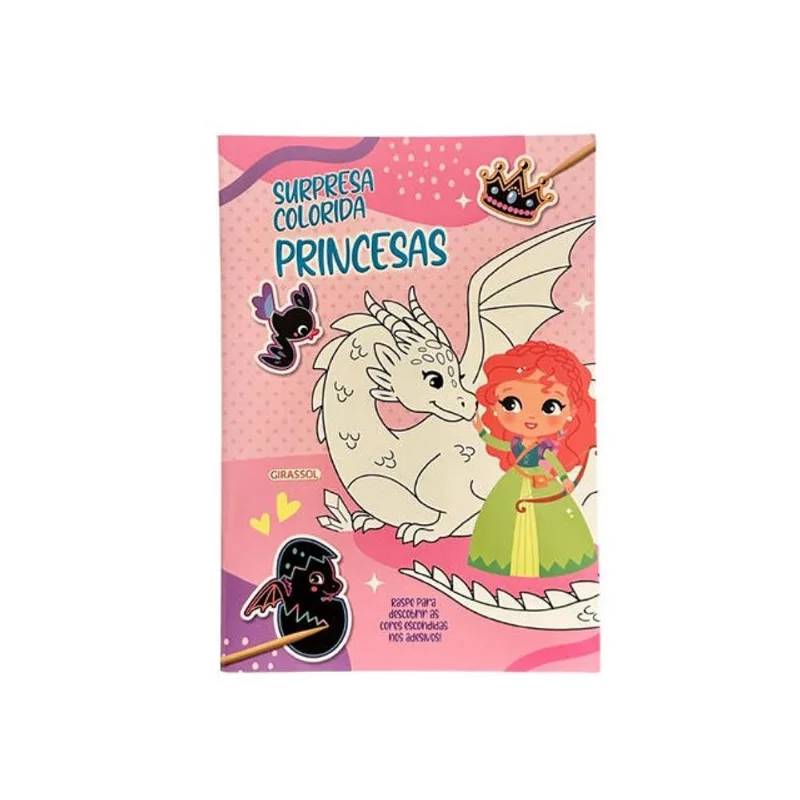 SURPRESA COLORIDA: PRINCESAS - RASPE PARA DESCOBRIR AS CORES ESCONDIDAS NOS ADESIVOS!