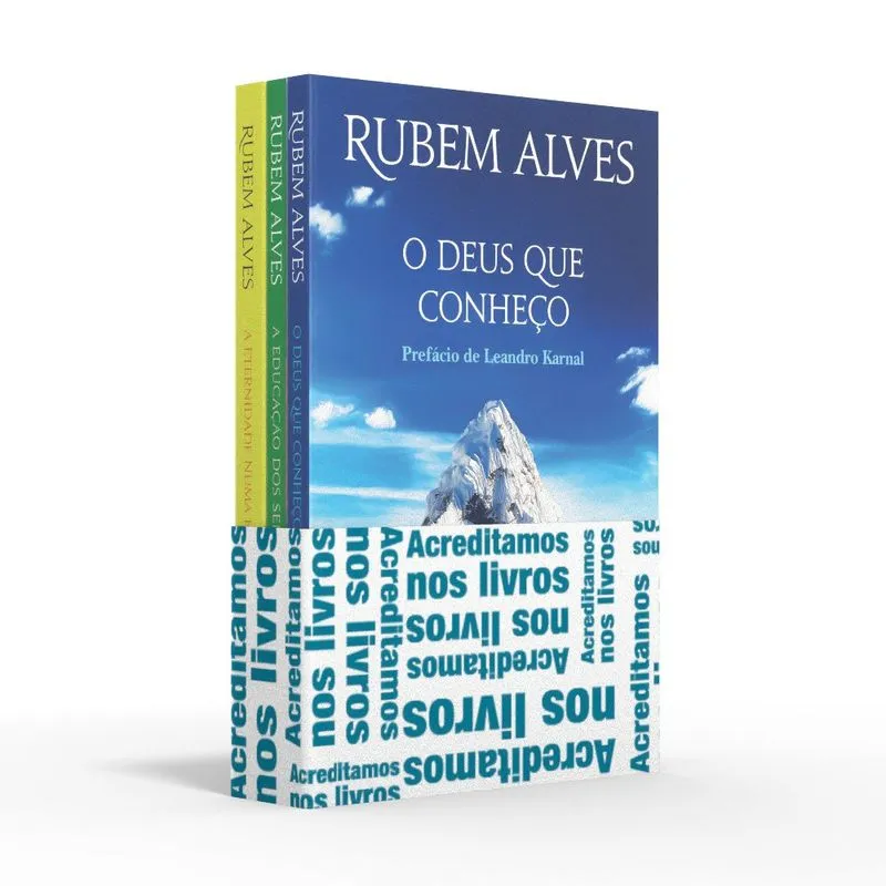 COLETÂNEA RUBEM ALVES (KIT 01) - ACREDITAMOS NOS LIVROS: O DEUS QUE CONHEÇO / A EDUCAÇÃO DOS SENTIDO