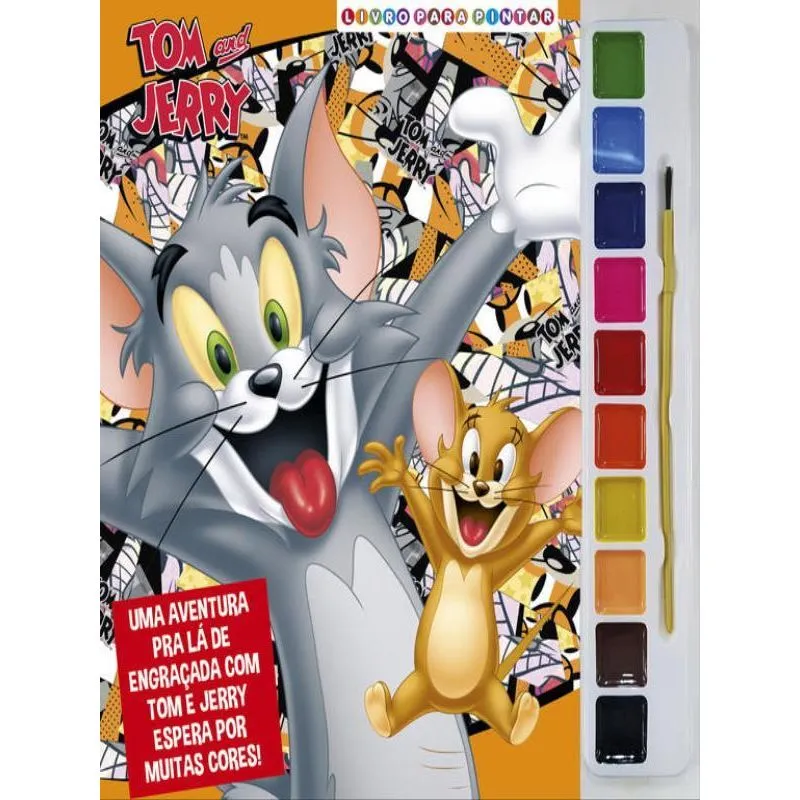 TOM E JERRY LIVRO PARA PINTAR COM AQUARELA