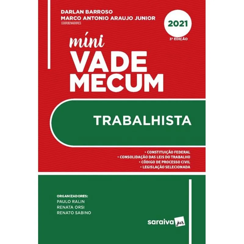 Mini Vade Mecum Trabalhista - 3 ª Edição 2021