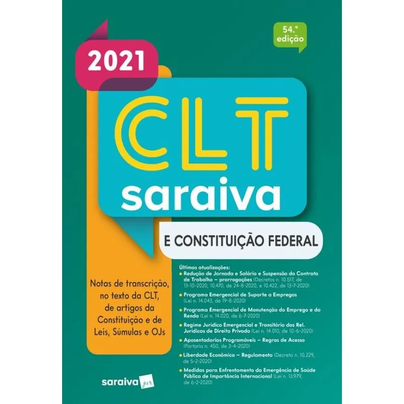 CLT Saraiva e Constituição Federal - Tradicional