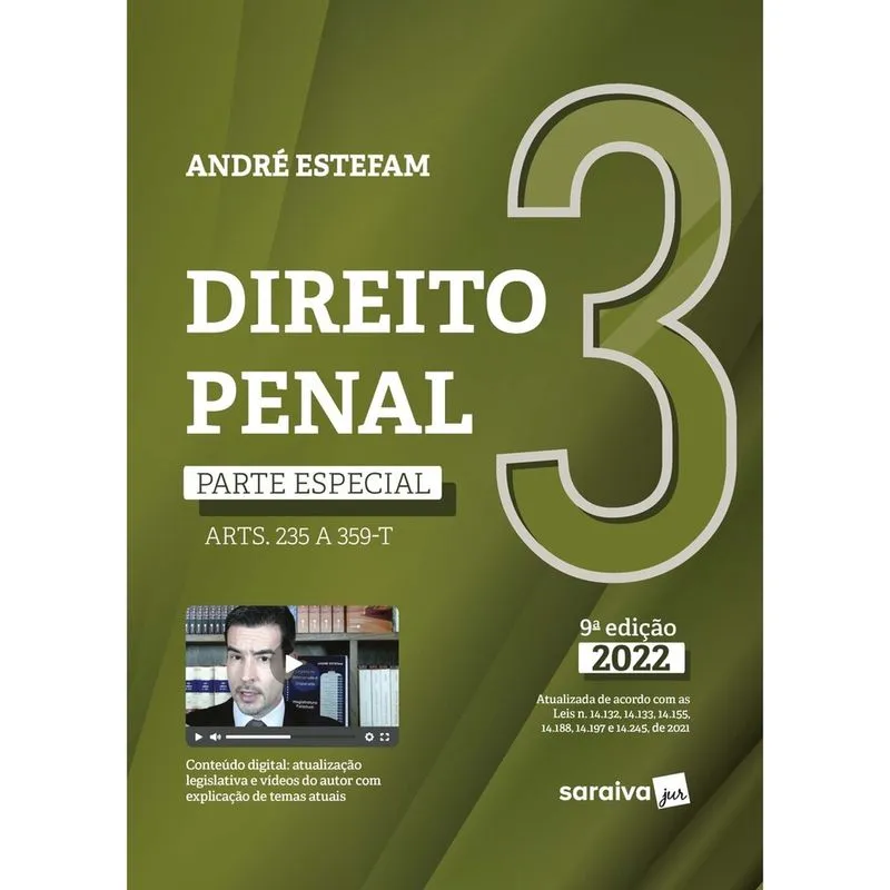 Livro - Direito Penal - Parte Especial (ARTS. 235 A 359-H) - VOL. 3 - 9ª edição 2022