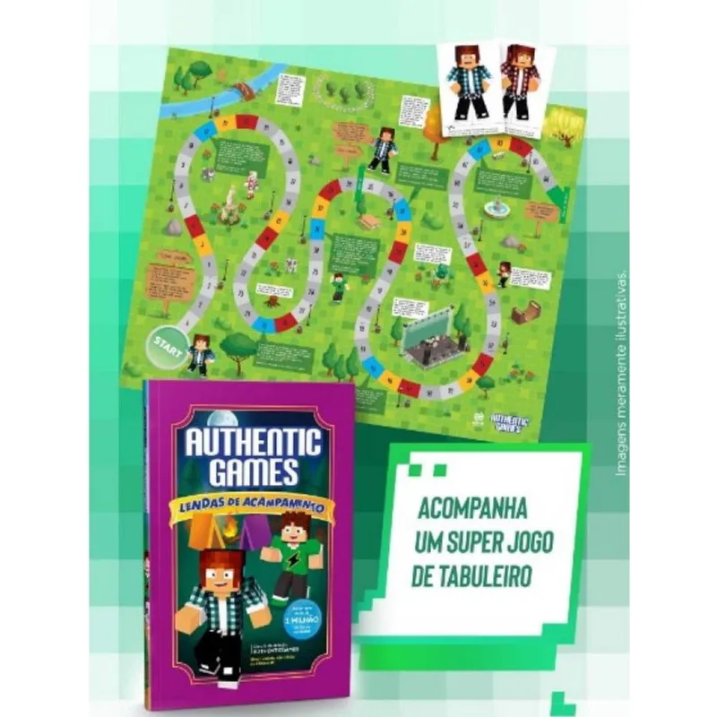 Authenticgames. lendas de acampamento volume 6 + um super jogo de tabuleiro