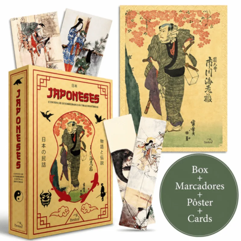Box Mitologia Japonesa - Contos de Guerreiros e Outras Histórias - 2 Livros + Pôster + Cards e Marcadores
