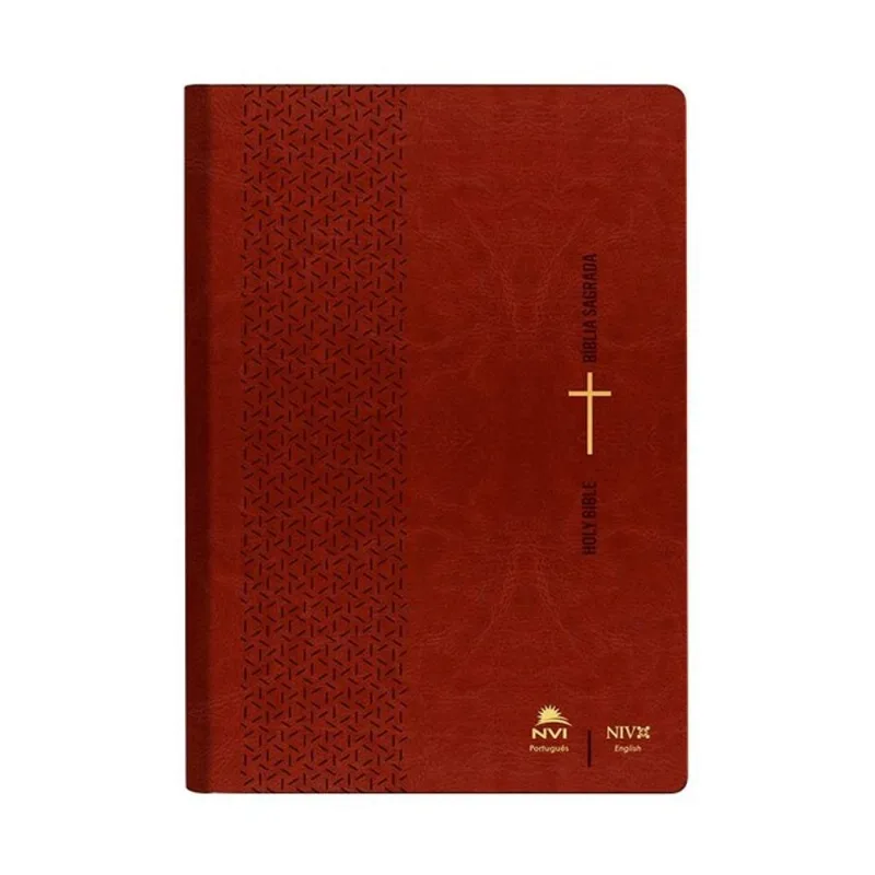 BÍBLIA NVI PORTUGUÊS/INGLÊS - CAPA LUXO - MARROM
