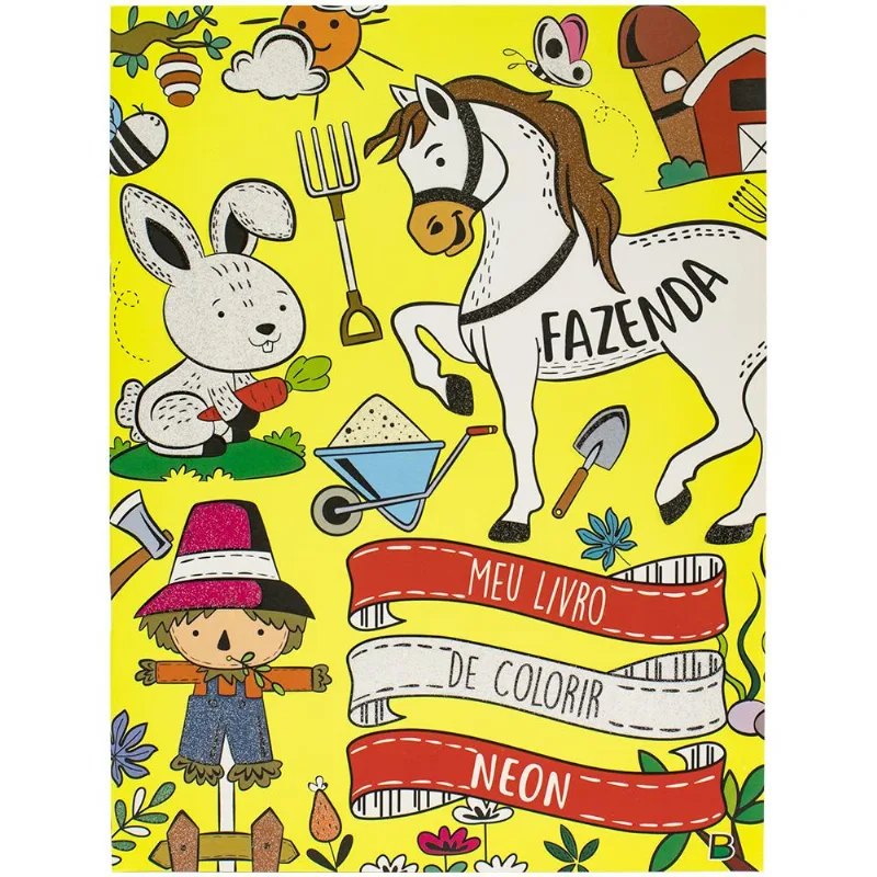 Meu Livro de Colorir NEON: Fazenda