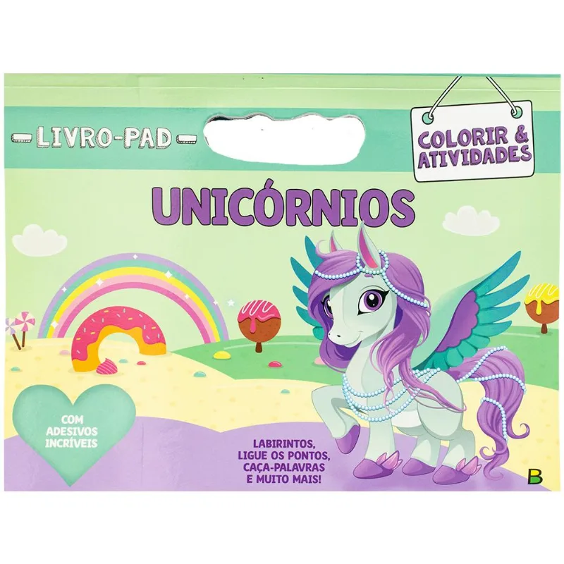 Livro-Pad Colorir & Atividades: Unicórnios