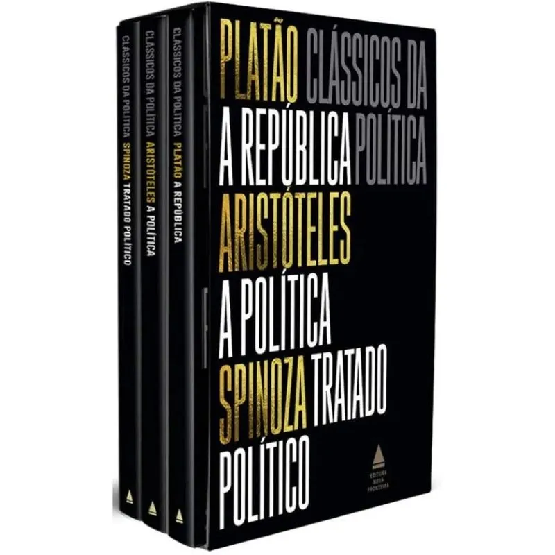 Kit 3 livros A República Platão + A política Aristóteles + Tratado político Spinoza