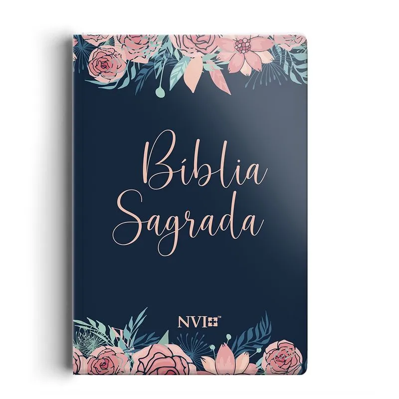 Livro - Bíblia NVI Letra normal - Rosas