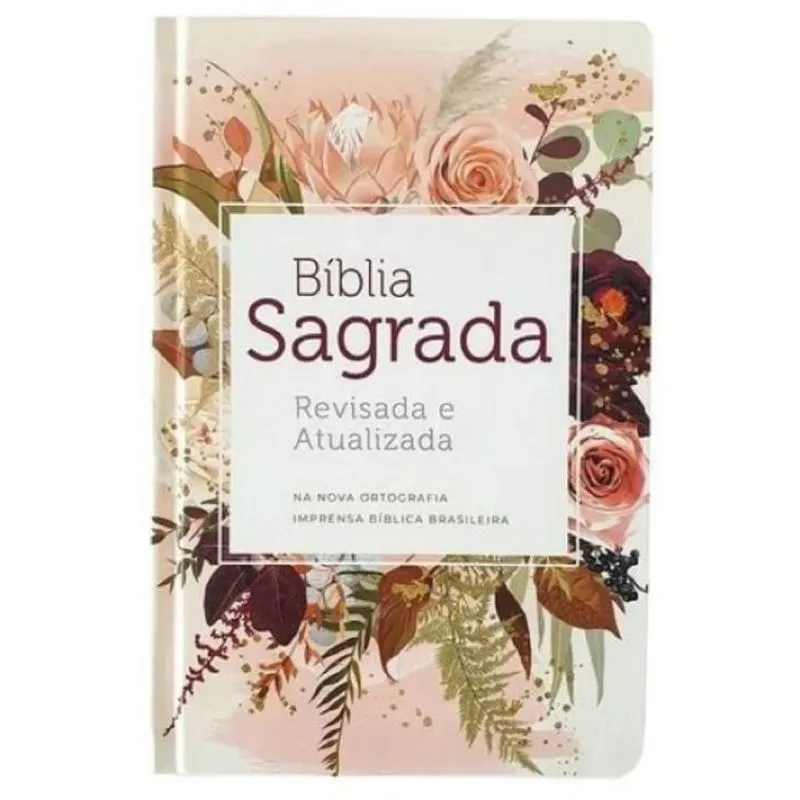 Bíblia RA Letra Gigante Semi Luxo Flor de Henna Geográfica