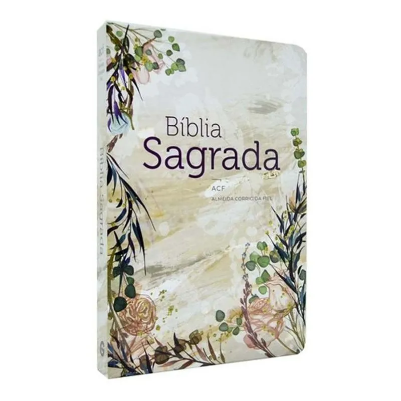 Bíblia Sagrada Flor Marmorizada Acf Capa Dura
