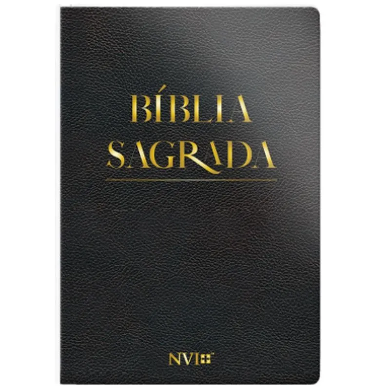 Bíblia Sagrada Slim nvi Letra Maior pu Semi Luxo Preta