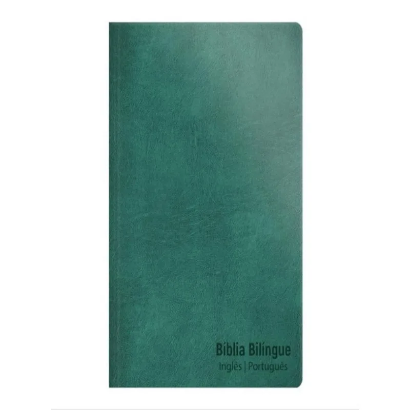 BÍBLIA NVT BILÍNGUE - LUXO - ESMERALDA
