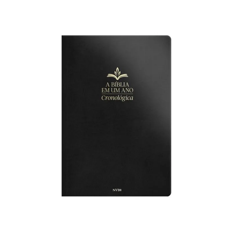 BÍBLIA EM UM ANO CRONOLÓGICA - LUXO PRETA