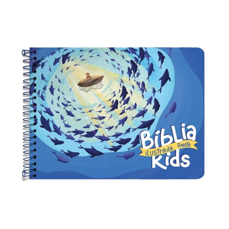BÍBLIA ILUSTRADA ANOTE KIDS NVT ESPIRAL - PEIXINHOS