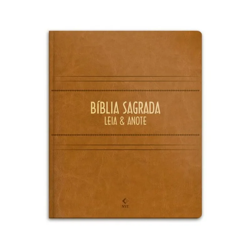 BÍBLIA NVT LEIA E ANOTE - LETRA GRANDE - CARAMELO