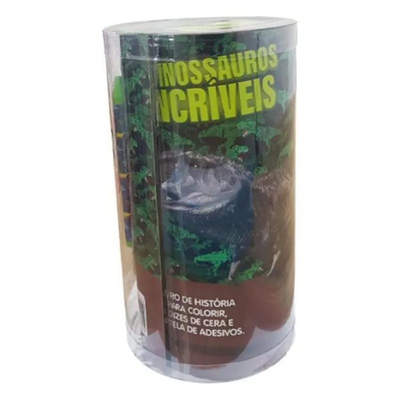 MINI TUBO HISTÓRIAS PARA COLORIR - DINOSSAUROS