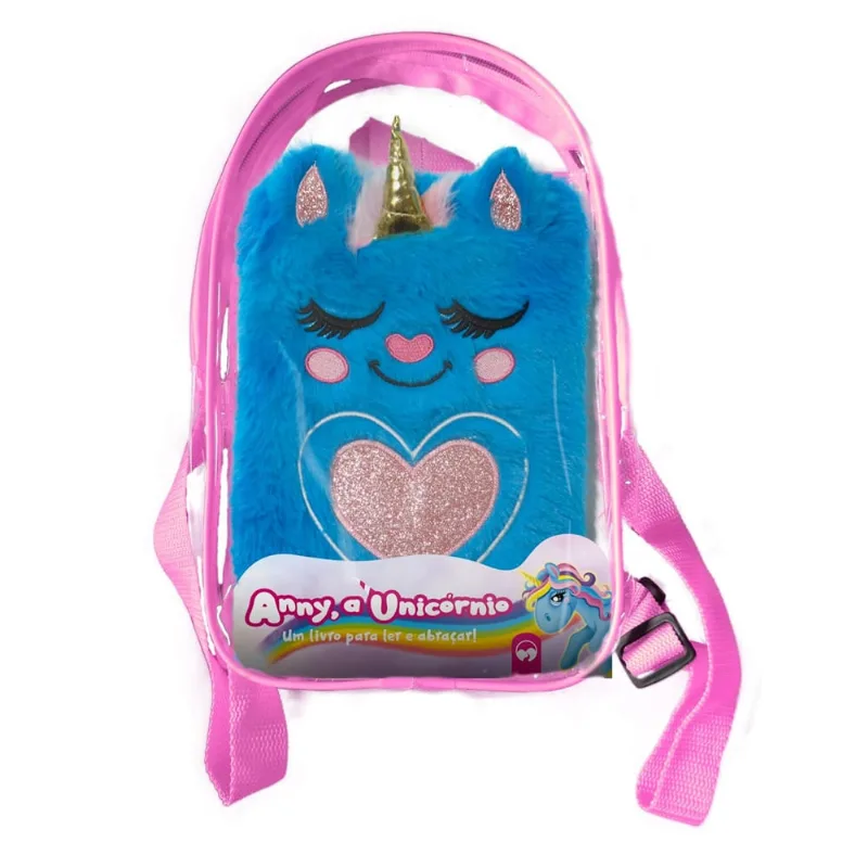 Livro Infantil Pelúcia Fofinhos Com Mochila - Anny, A Unicórnio