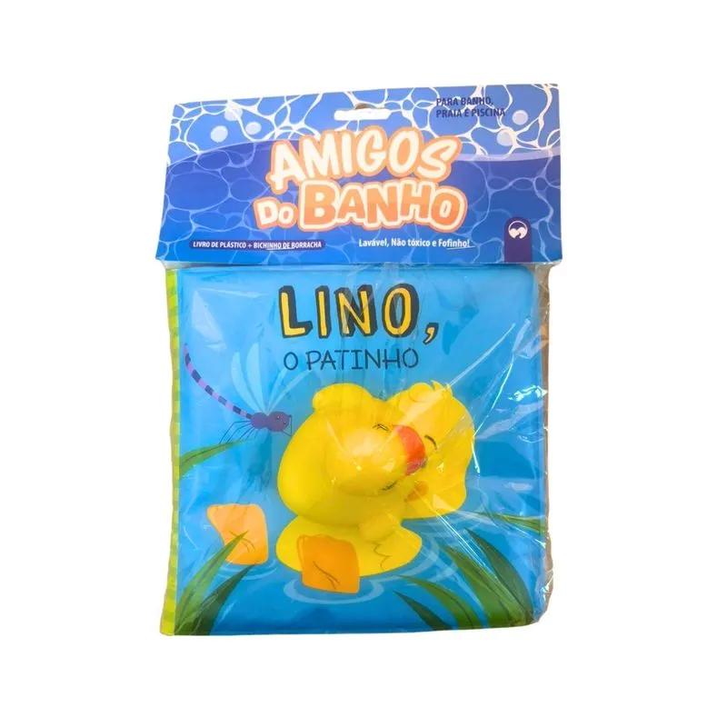 Livro Fofinho Para Bebês Amigos Do Banho - Lino, O Patinho