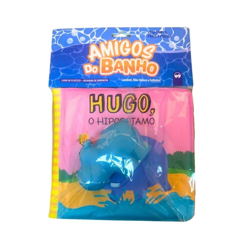 Livro Fofinho Para Bebês Amigos Do Banho - Hugo, O Hipopótamo
