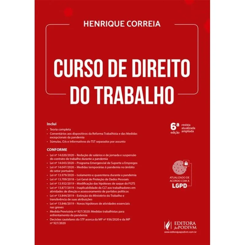 Curso de direito do trabalho