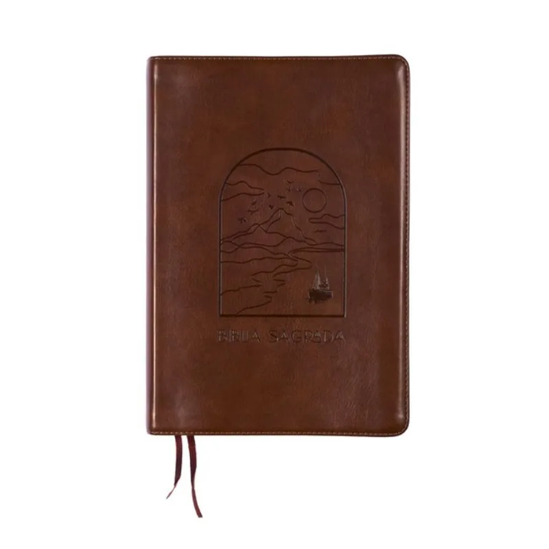 BÍBLIA A21 THE PURPOSE BOOK, LETRA TRADICIONAL, COM ESPAÇO PARA ANOTAÇÃO, CAPA LUXO MARROM JANELA