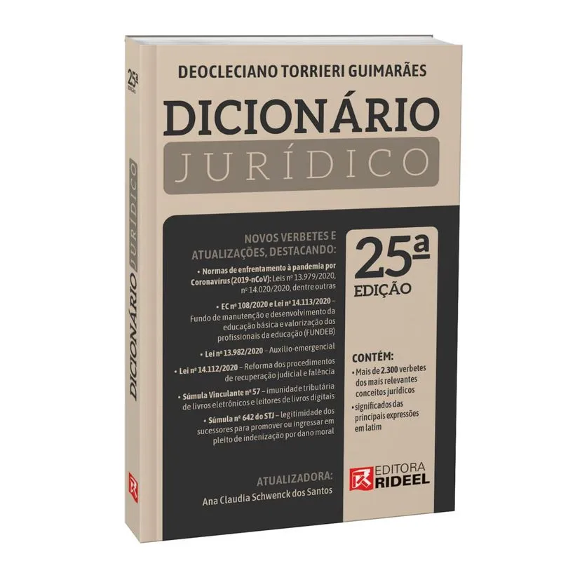 DICIONáRIO JURíDICO - 25A EDIçãO