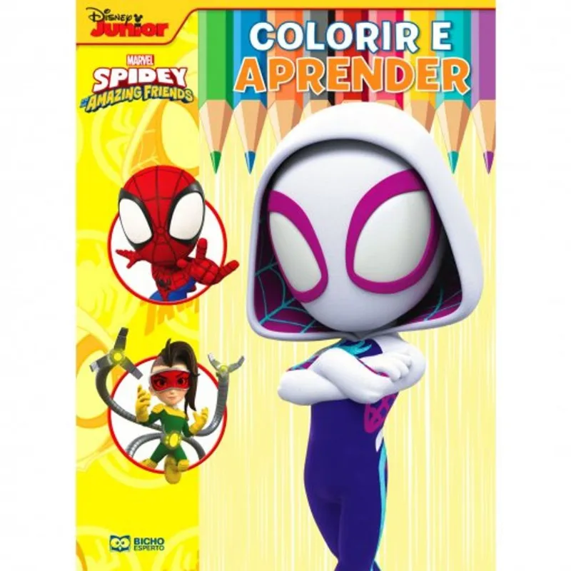 Colorir E Aprender Super Heróis Marvel - Spidey 2