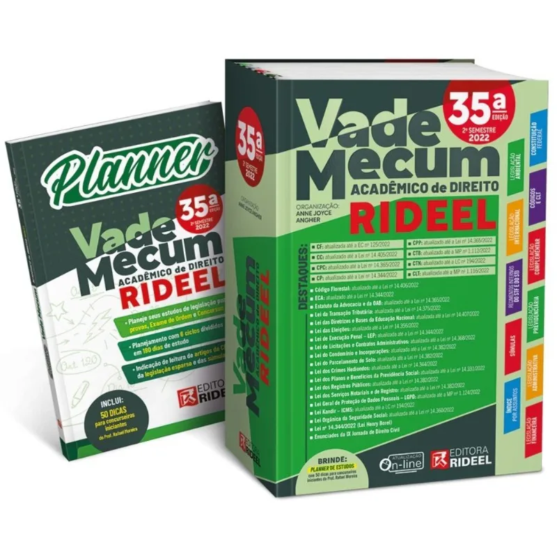 Vade Mecum Acadêmico De Direito Rideel - 35ª Edição - 2º Semestre 2022