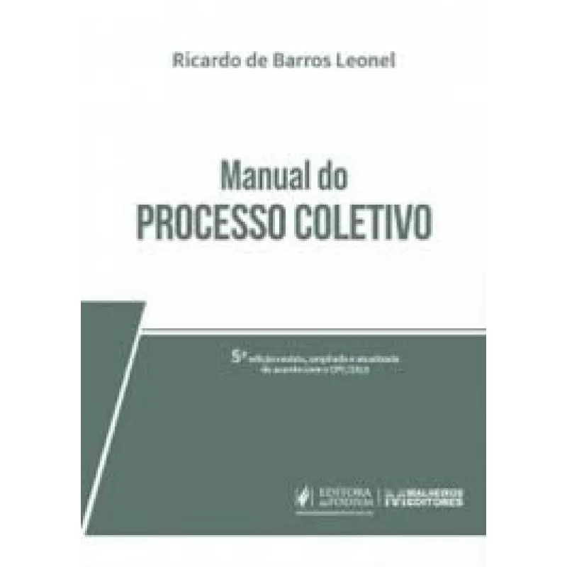 Livro Manual Do Processo Coletivo