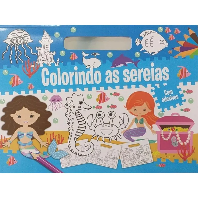 COLORINDO - AS SEREIAS COM ADESIVOS
