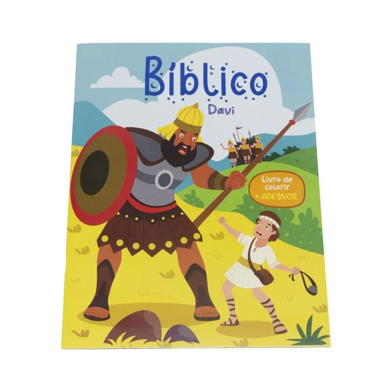 Bíblico Davi - Livro de Colorir com Adesivos - Pé da Letra