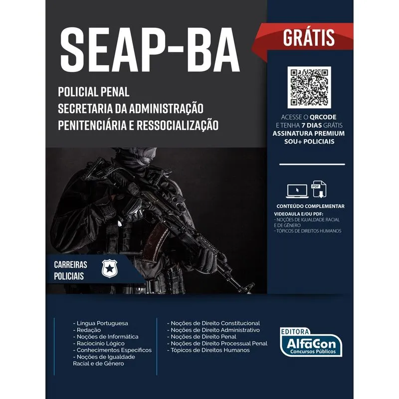 Livro - Apostila SEAPBA - Policial Penal da Secretaria de Administração Penitenciária e Ressocialização da Bahia