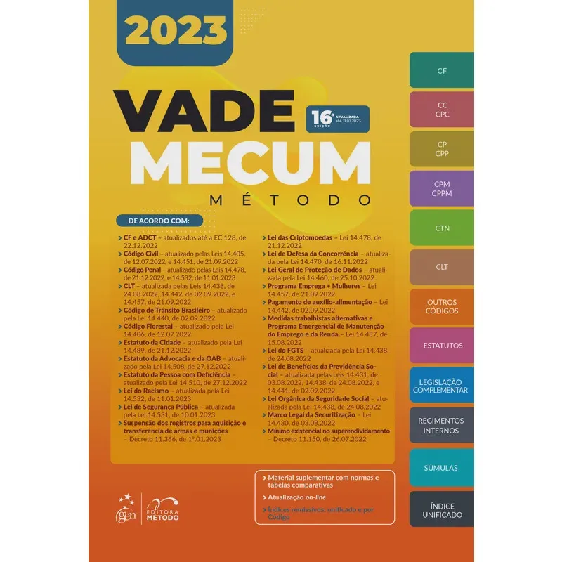 Livro Vade Mecum Método, 16ª Edição 2023