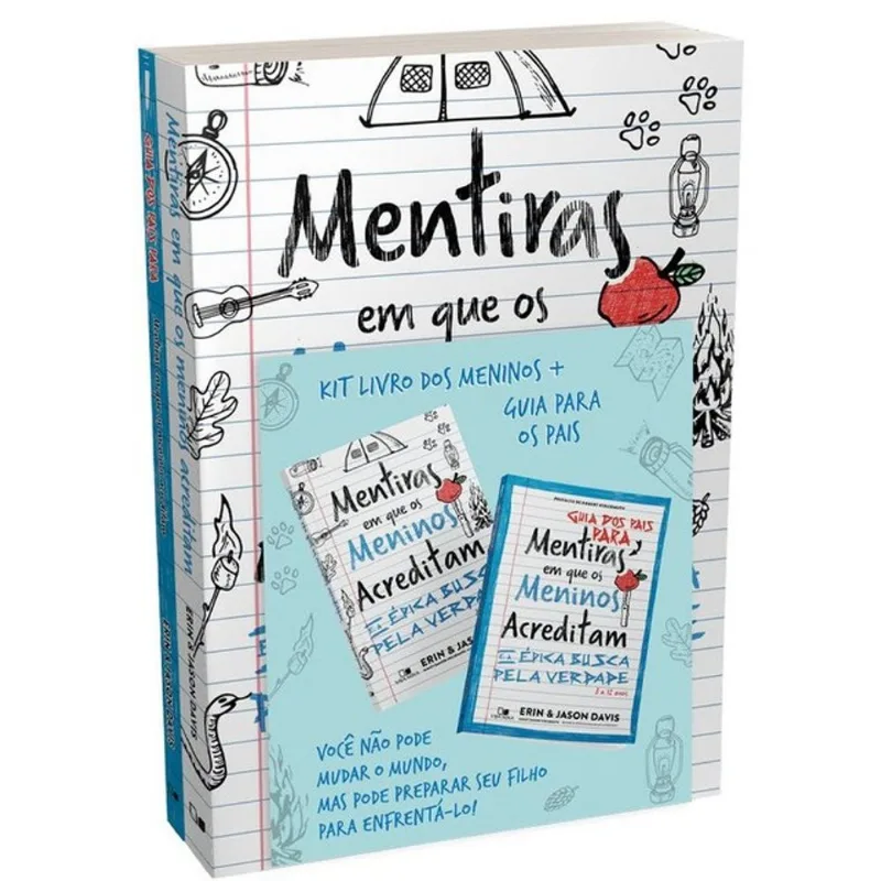 KIT MENTIRAS EM QUE OS MENINOS ACREDITAM E A ÉPICA BUSCA PELA VERDADE + GUIA DOS PAIS