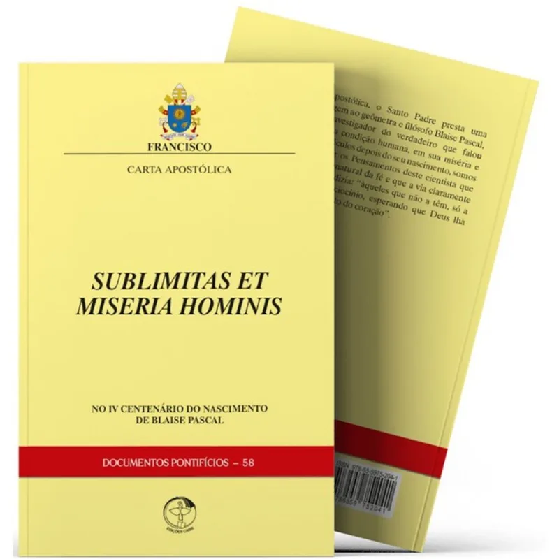 LIVRO DOCUMENTOS PONTIFÍCIOS 58 - SUBLIMITAS ET MISERIA HOMINIS