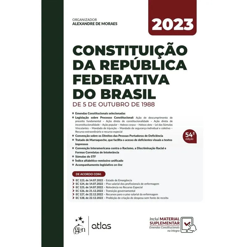 Livro - Constituição da República Federativa do Brasil - De 5 de Outubro de 1988