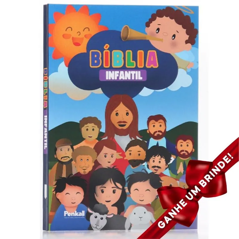 Bíblia Infantil Colorida + De 200 Ilustrações | Turminha | Crianças Infantil Filhos Meninos Meninas Bebê Família Cristão