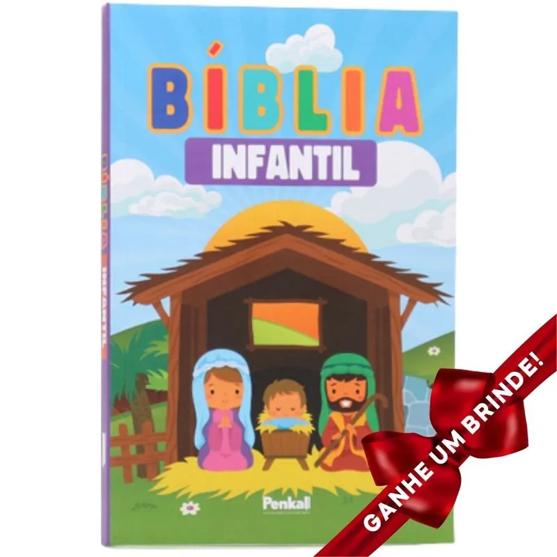 Bíblia Infantil Colorida + De 200 Ilustrações | Menino Jesus | Família Cristã Crianças Infantil Filhos Meninos