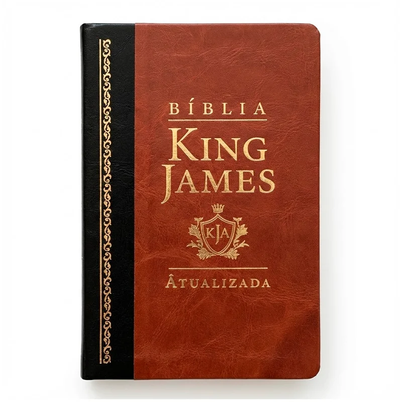 Bíblia King James Atualizada Slim | KJA | Letra Normal | Marrom e Preta