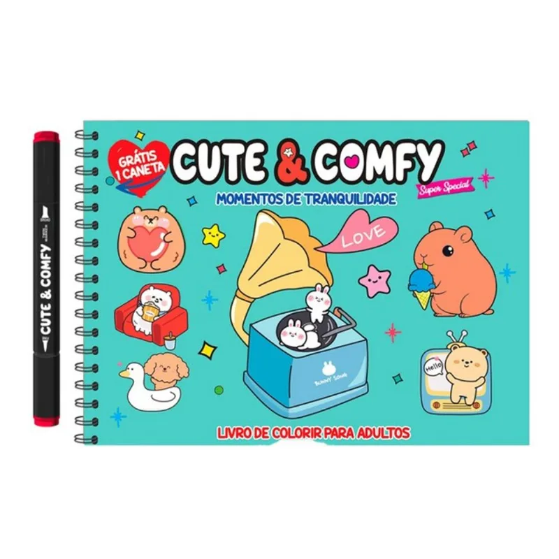 CUTE & COMFY SUPER SPECIAL - LIVRO DE COLORIR ADULTO - MOMENTOS DE TRANQUILIDADE