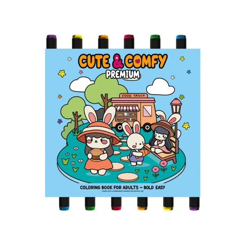 COLEÇÃO CUTE & COMFY - PREMIUM EDITION - LIVRO DE COLORIR ADULTO