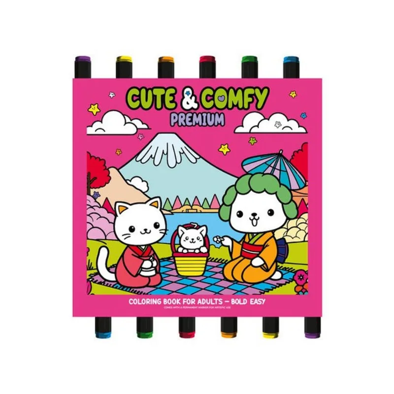 COLEÇÃO CUTE & COMFY - PREMIUM EDITION - LIVRO DE COLORIR ADULTO