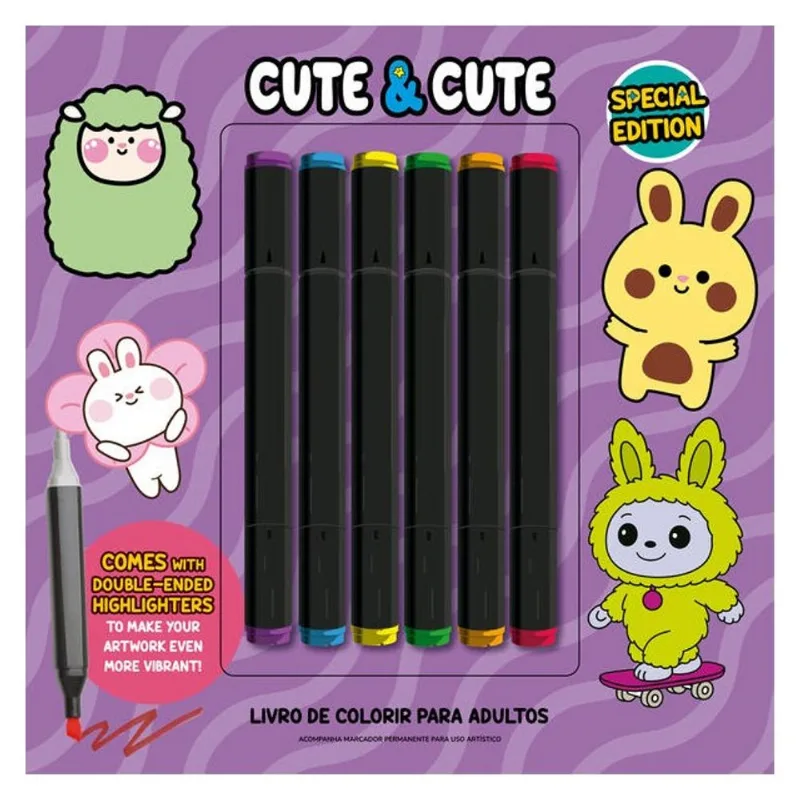 CUTE & CUTE - SPECIAL EDITION - LIVRO DE COLORIR ADULTO