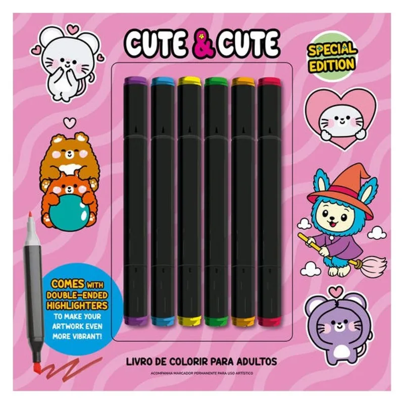 CUTE & CUTE - SPECIAL EDITION - LIVRO DE COLORIR ADULTO