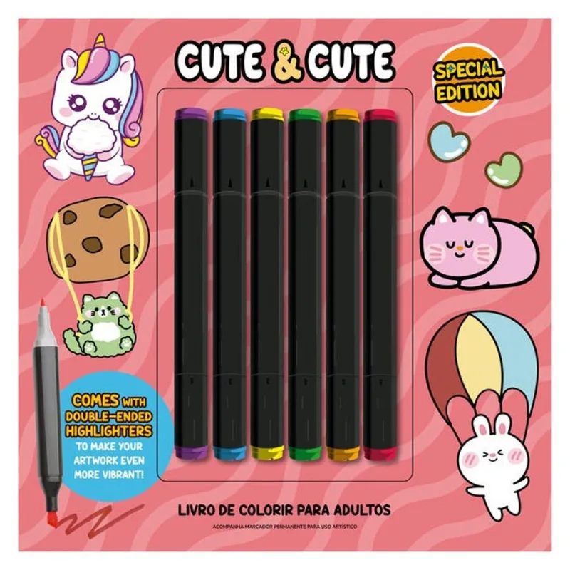 CUTE & CUTE - SPECIAL EDITION - LIVRO DE COLORIR ADULTO