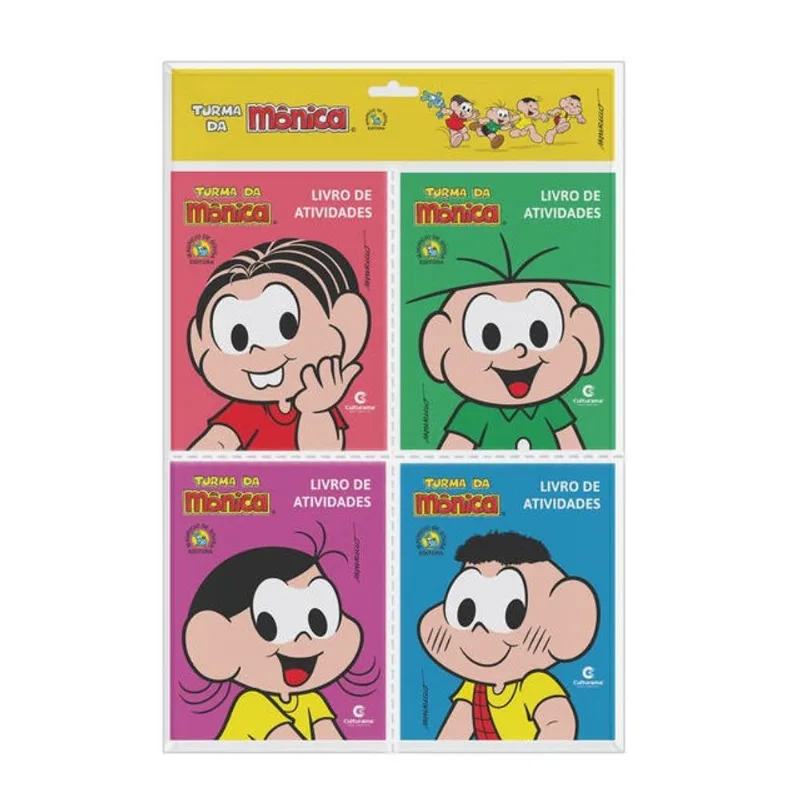 SOLAPA POP COM 4 MINILIVROS DE ATIVIDADES - TURMA DA MÔNICA