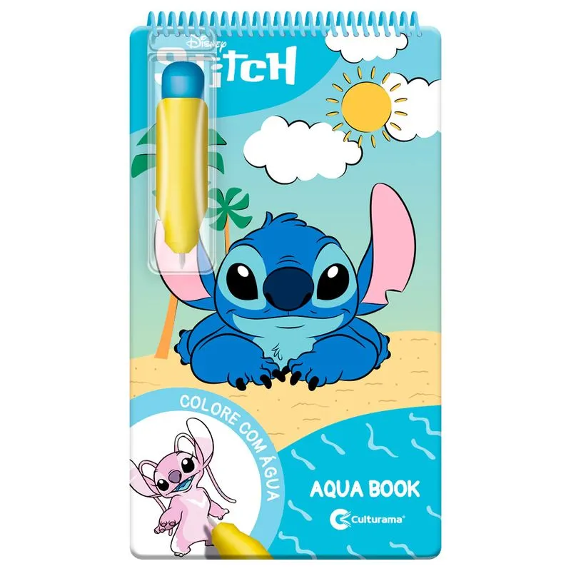 Livro Aqua Book Culturama Disney Stitch Colore com Água 1 Unidade