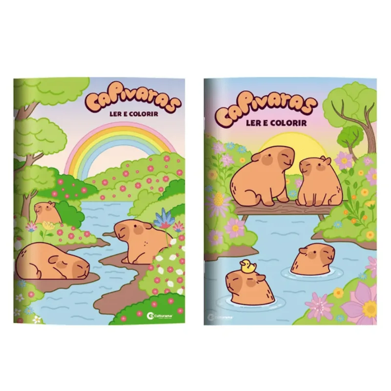 Livro Infantil - Ler E Colorir Capivaras - Sortido